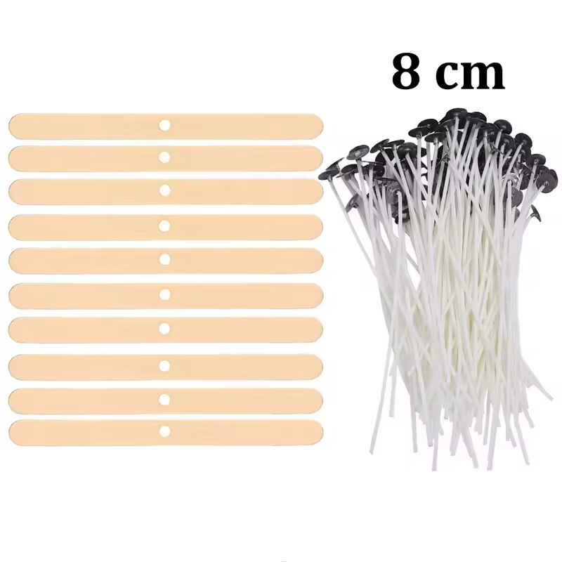 Smokeless Candle Wicks 2.6-20cm Pre-Waxed Cotton Core Wicks with Metal Sustainer Tabs DIY Handmade Candle Making Tools - Image 23