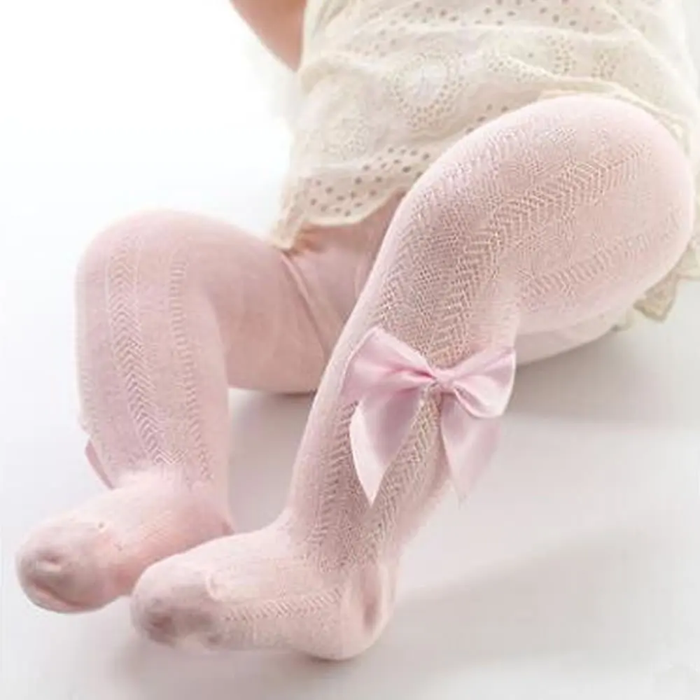 Collants en résille à nœud papillon pour enfants, collants de danse de ballet pour enfants, jolis collants pour filles, couleurs bonbon, évider