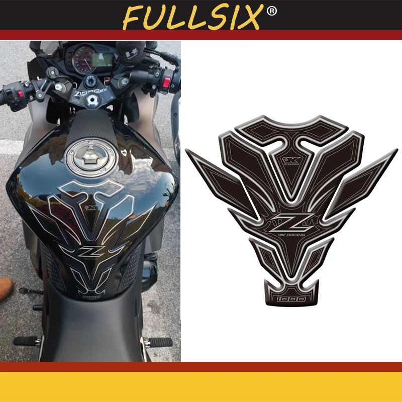 

Motorcycle 3D Fuel Tank Pad Protective Stickers Decals For Kawasaki Z1000SX 2017 2018 Fish Bone Sticker