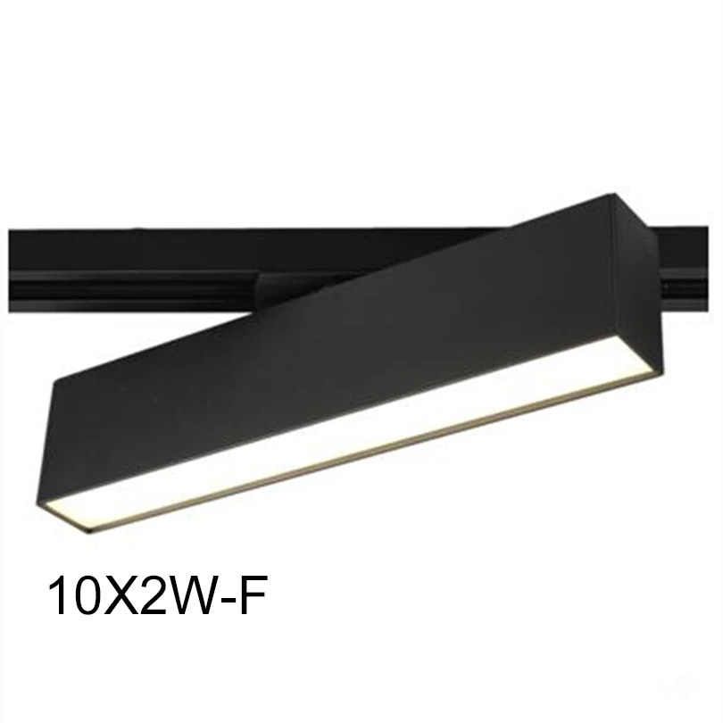 Dimmable 20W 30W 40W LED Track Light LED Ceiling Lamp Aluminum LED Linear Light Floodlight Rail Lamps for Home Shop Stores