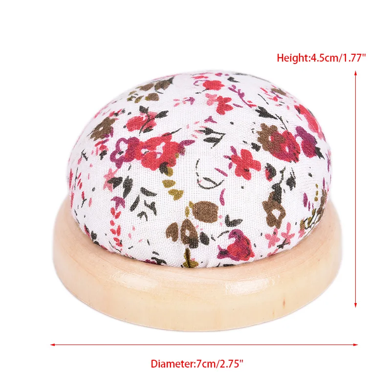 สีสุ่ม1Pcs ไม้ฐานด้านล่างเข็มหมอนผู้ถือจักรเย็บผ้าเย็บปักถักร้อย DIY Craft