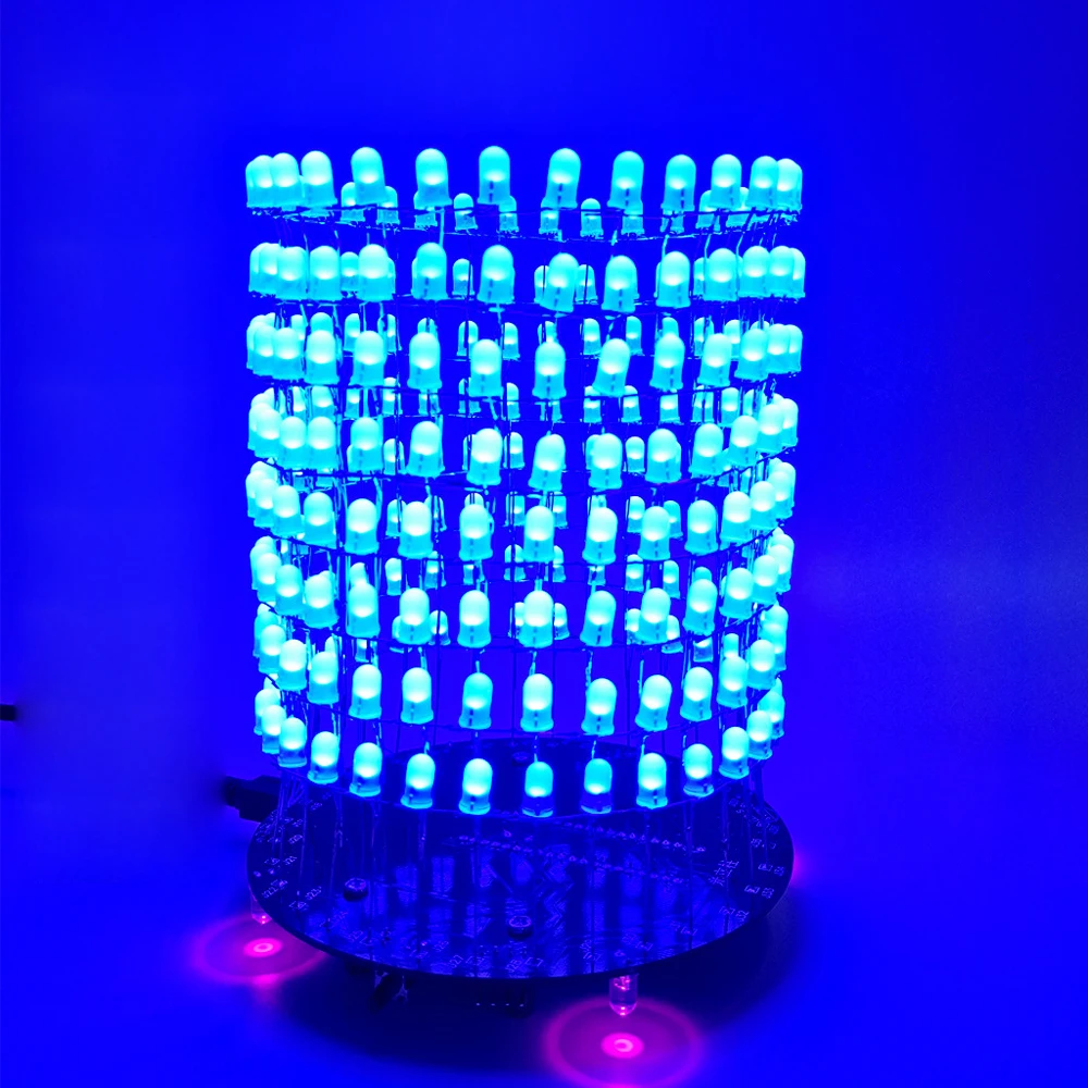 LED Light Cube Dream Light pionowe koło spektrum muzyki 8X32 matryca elektroniczna części do produkcji DIY