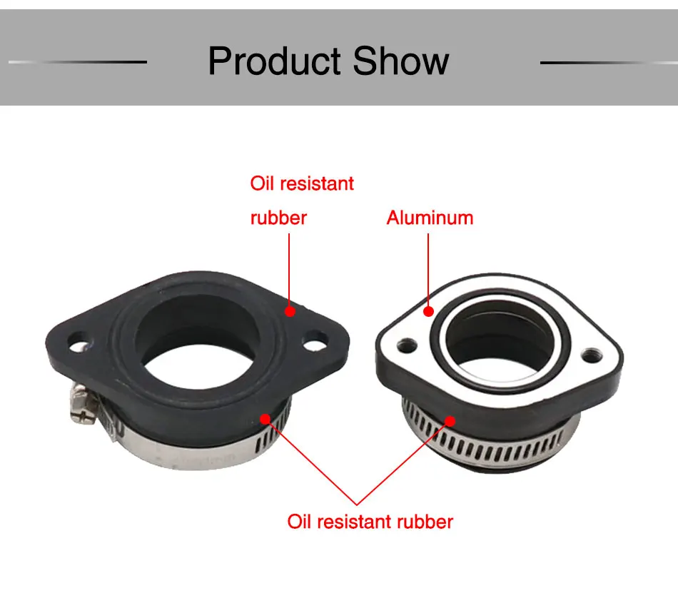 ZSDTRP Motorrad Vergaser Adapter Einlass Ansaugrohr für PWK 21/24/26/28/30/32/34mm PE26/28/30mm TM28/32/34 Carb Pit Dirt Bike – Detail 9