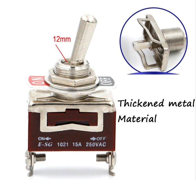 1pcs ON OFF ON/ON OFF Electrical Power Toggle Switch SG1021/1121/1122/1221/1321/1322/123/223/301/302/303 Connector 15A 250V 380V