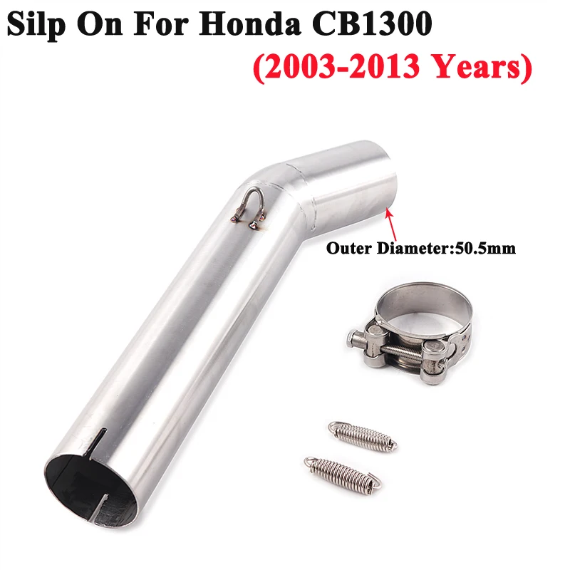 Slip On 51mm Motorcycle Exhaust Middle Muffler Link Pipe tube Escape Connection System For Honda CB1300 CB 1300 2003 - 2013