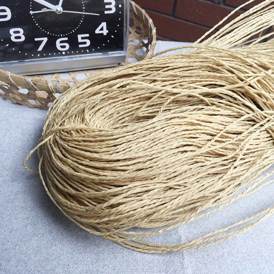 

500G Raffia Straw Yarn Handmade Knitting Hat Crocheting Yarn Handcrafts Material