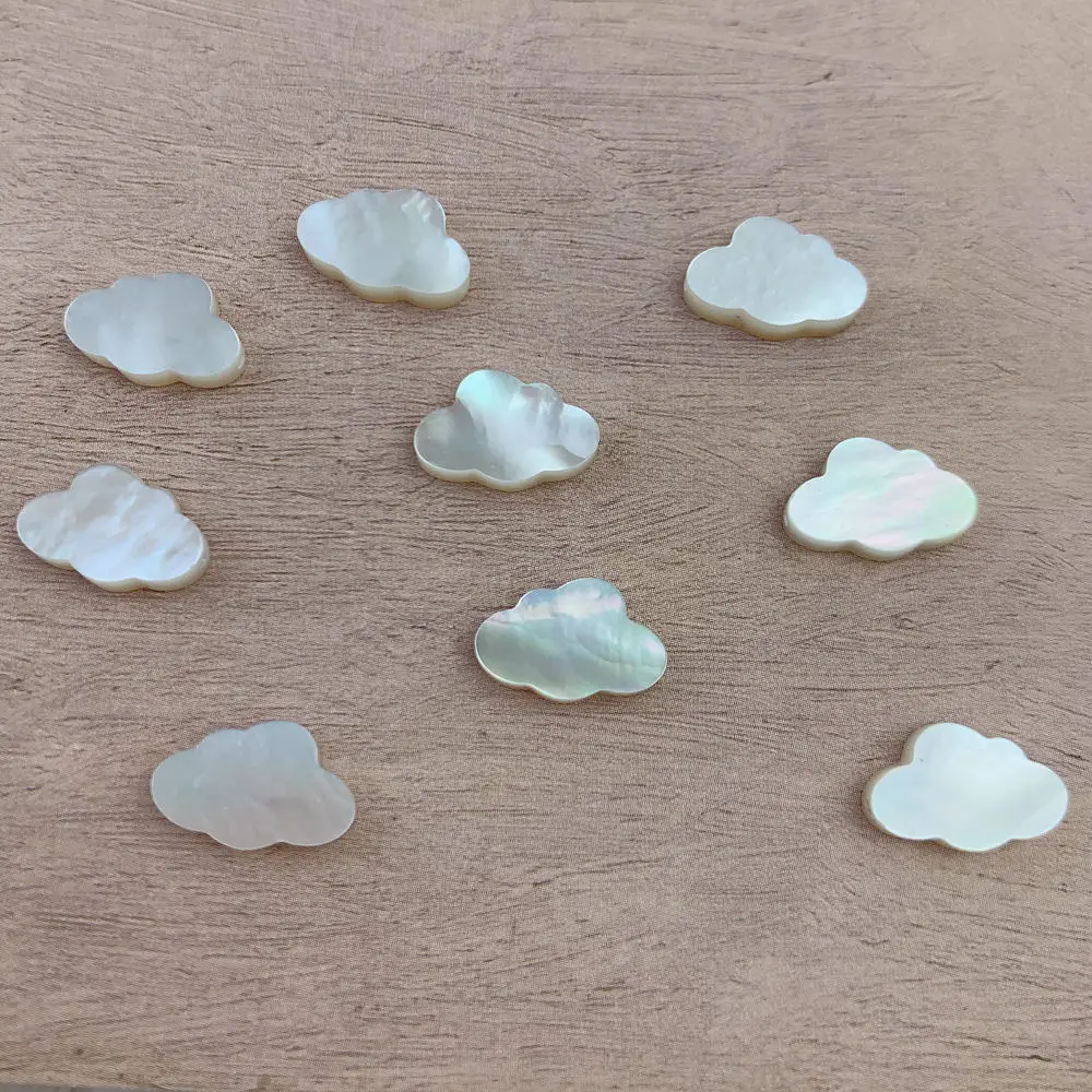 Natural White Mother of Pearl Shell Cloud Spacer Beads For diy Jewelry Making Bracelets Necklaces