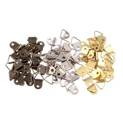 Free shipping 50Pcs Bronze Tone Photo Frame(not inculde screw) tied Metal Hooks 1 Holes 21*13mm