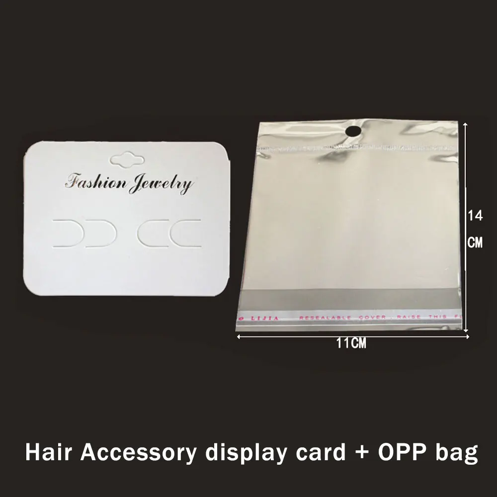 30-50sets Display Card with Opp Bags Transparent Self Adhesive Plastic Bag for Handmade Jewelry Necklace Bracelet Packaging