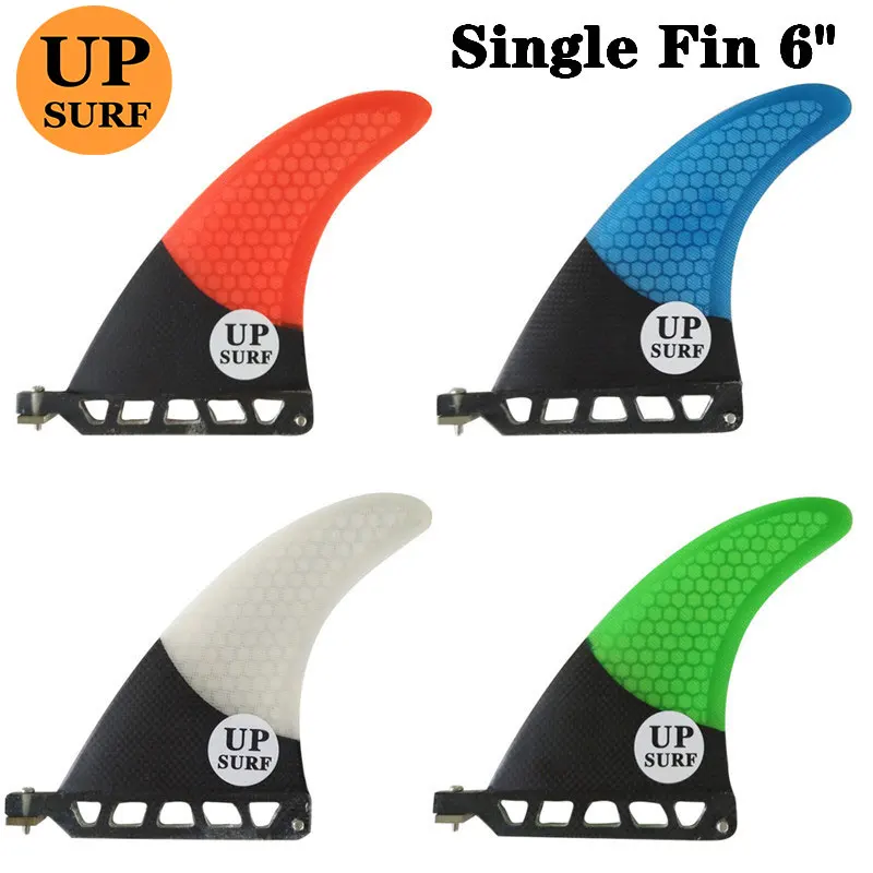 Surfboard Single Fin UPSURF logo central fin  Fibreglass  6