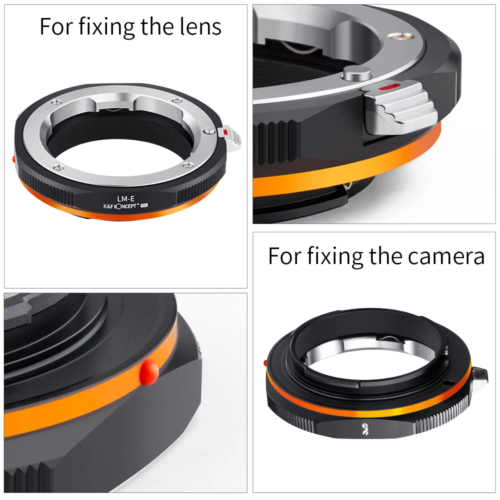 K&F CONCEFT LM-E Leica M L/M Lens to NEX E Mount Camera Adapter Ring for Leica M Lens to Sony NEX E mount Camera Body