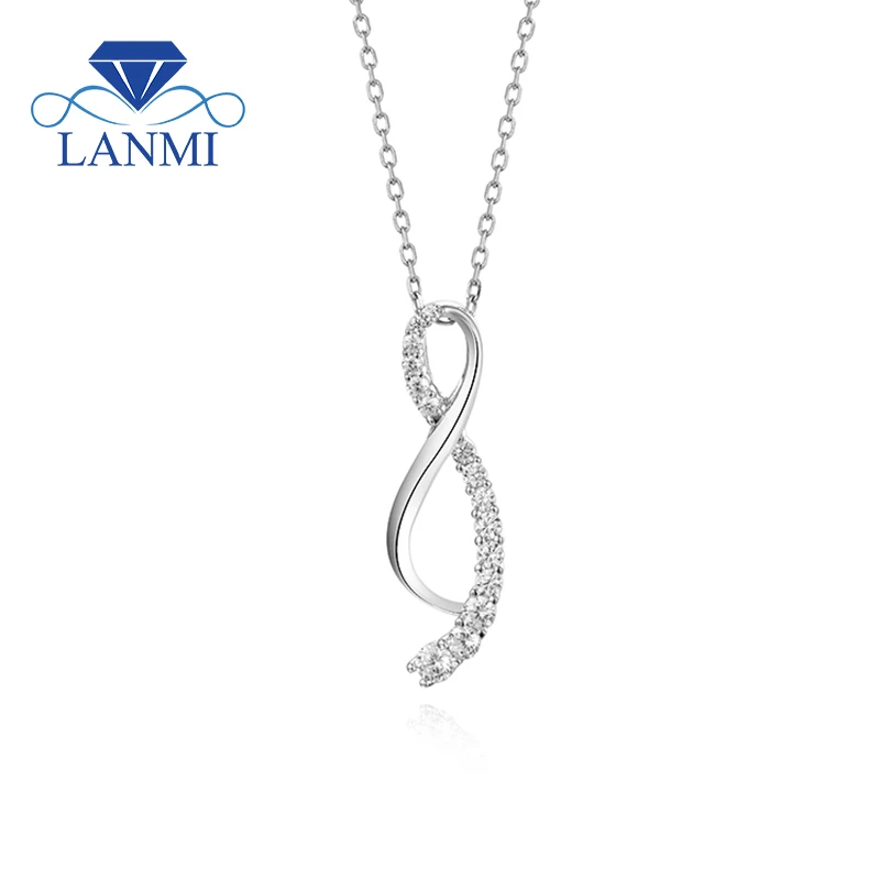 

LANMI Female Fashion Charms Jewelry 100% Natural Moissanite Figure Pendant For Young Lady Gifts 925 Sterling Silver Pendants