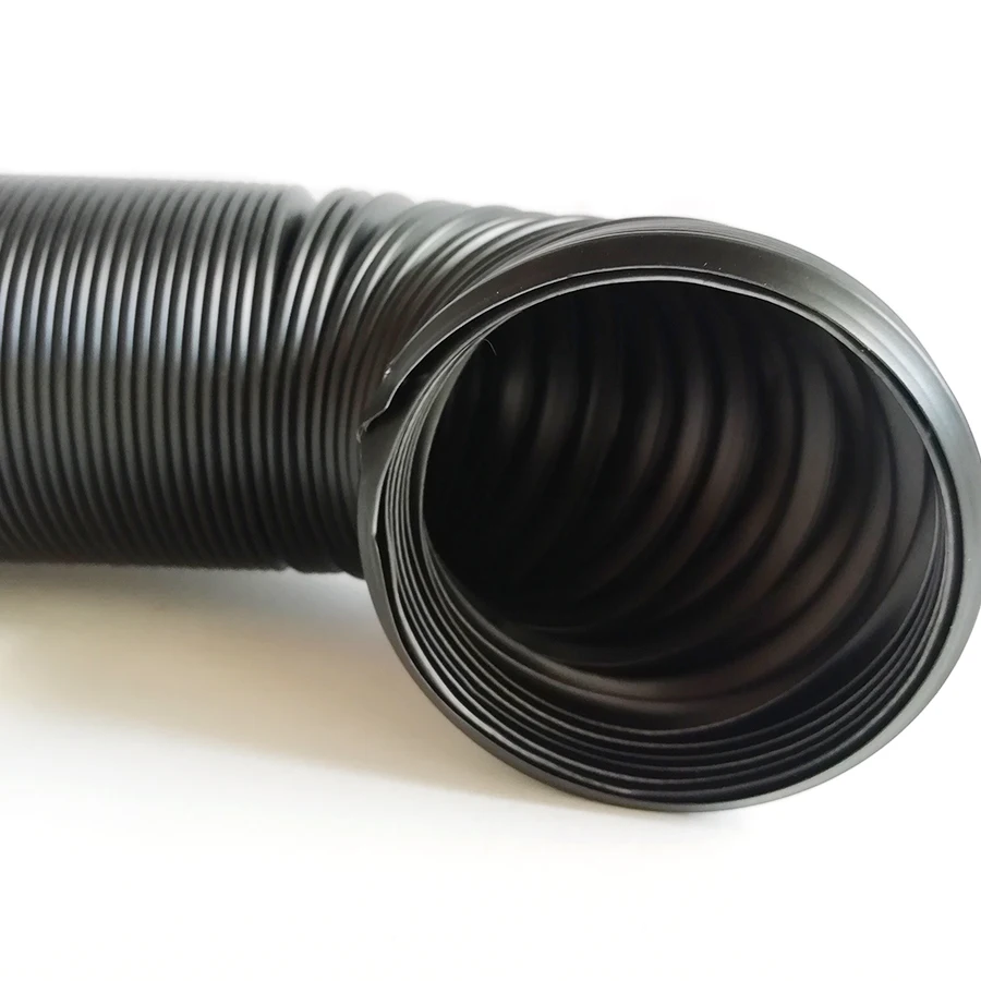 Black Adjustable Flexible Vehicles Cold Air Intake Pipe Inlet Hose Tube 1m 80mm