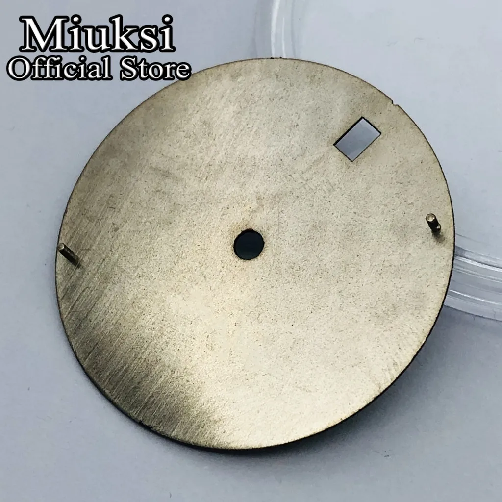 Miuksi 28.5mm black watch dial fit NH35 movement