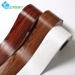 PVC Self-Adhesive Baseboard Wall Sticker Wood Grain Door Frame Waveguide Corner Floor Window Sill Tile Film Waistline Decoration