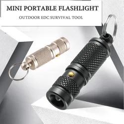 Mini Portable Self Defense Flashlight Aluminum Alloy Emergency Led Light Include Battery Outdoor Survival EDC Tool Gift Box