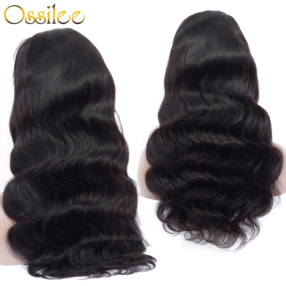 13x4 HD Transparent Lace Front Wig Body Wave Remy Brazilian Human Hair Lace Wigs for Black Women Pre Plucked Ossilee