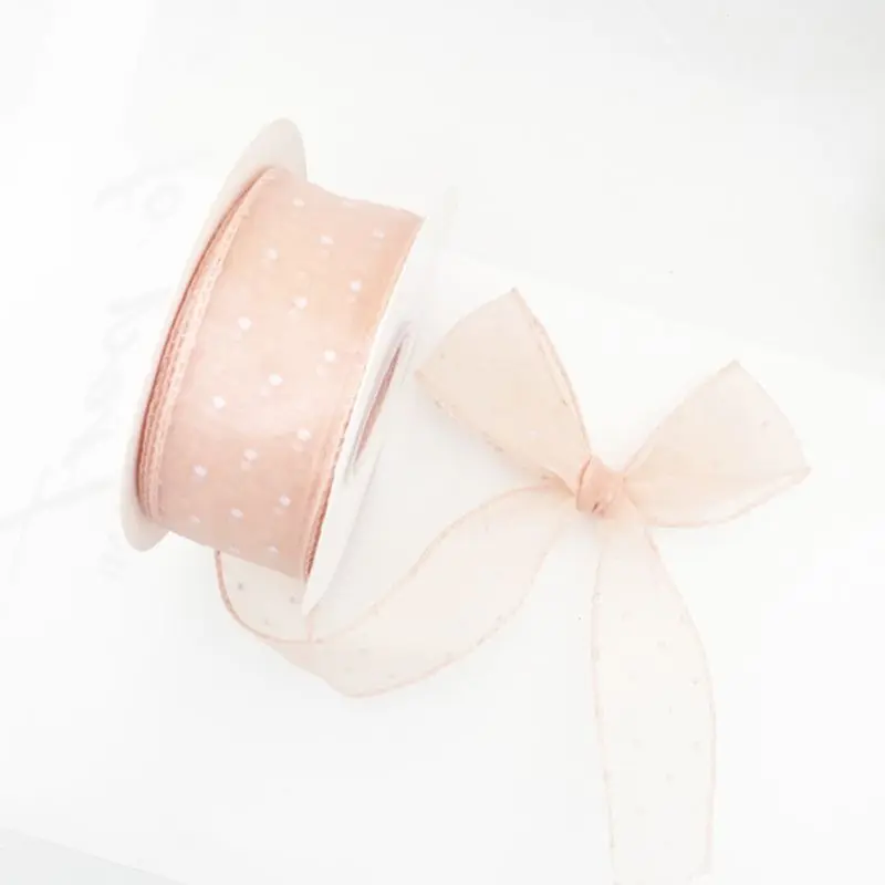 40mm polka dot Tulle Ribbon 10 yards DIY handmade material Headwear Hair bow gift wrapped clothing accessories