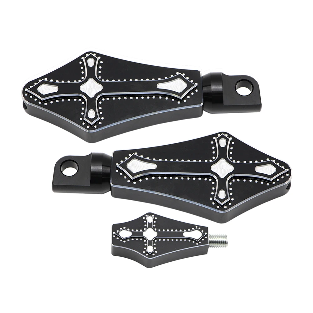 Cnc Billet Cross Toe Foot Shifter Shift Peg + Footpegs Footrest Pedal for Harley Dyna Softail Touring Motorcycle Aluminum