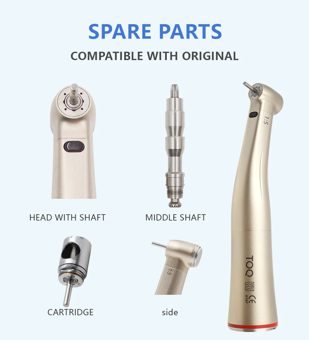 Ti Max Z95l Contra Angle Dental 1:5 Increasing Speed Handpiece Against Contra Angle Led Optic Fiber Quattro Spray Red Rings
