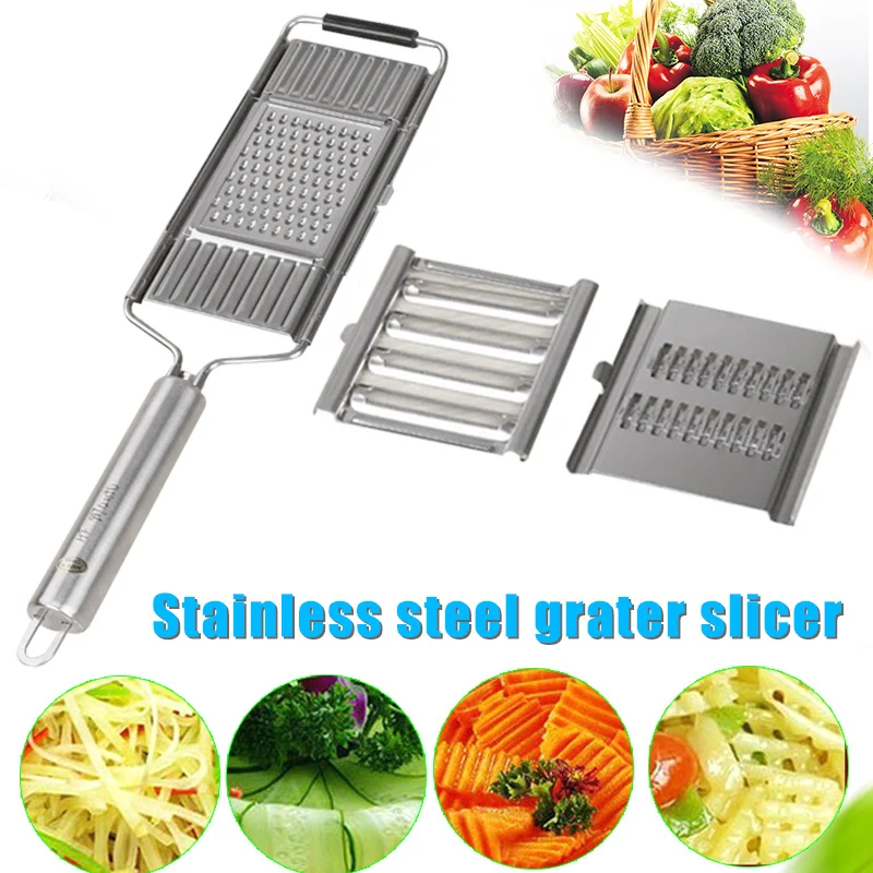 Grattugia manuale affettatrice in acciaio inox affettatrice per verdure trituratore con manico robot da cucina multiuso gadget da cucina