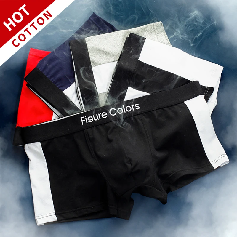 Figure colors Male Panties Cotton Men\'s Underwear Boxers Breathable Man Boxer Solid Underpants Comfortable Brand boxershorts