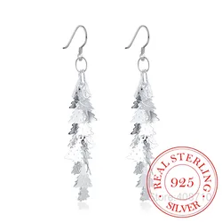 Chirstmas Tree 925 Sterling Silver Drop Earrings Women Hollow Out Tree Pattern Earring Moda Mujer Jewelry 2023 Pendientes