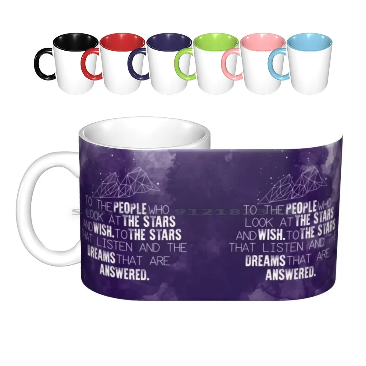 A Court Of Mist & Fury - To The People Who Look At The Stars... Ceramic Mugs Coffee Cups Milk Tea Mug Acomaf Acotar A Court Of