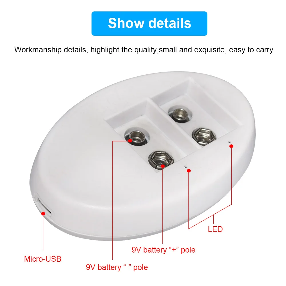 PALO 9V Ni-MH Rechargeable Battery 6F22 NIMH 300mAh 9V Batteries with 9V Battery Charger for 6F22 9V Ni-CD Ni-MH Li-ion battery