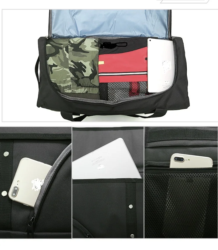 Bolso de mano versátil de 80l para hombre y mujer, bolsa de viaje de negocios, de hombro, para dinero en efectivo