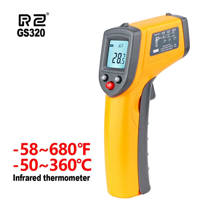 RZ Infrared Thermometer Thermal Handheld Digital With Setting Function Infrared Sensor -58℉-752℉Controller Gun Temperature