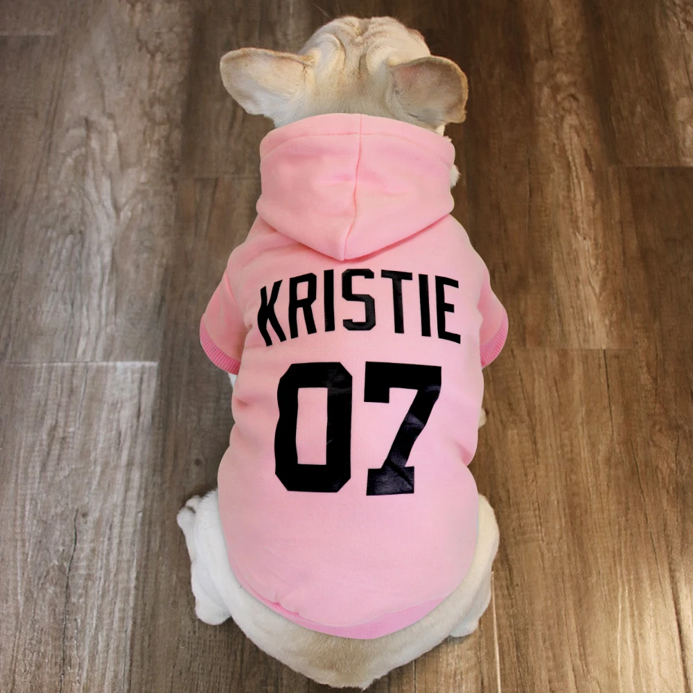 Hoodies personalizados do cão, roupa do animal de estimação, buldogue francês, chihuahua, nome personalizado, não. Hoodies, pequeno, médio, grande,