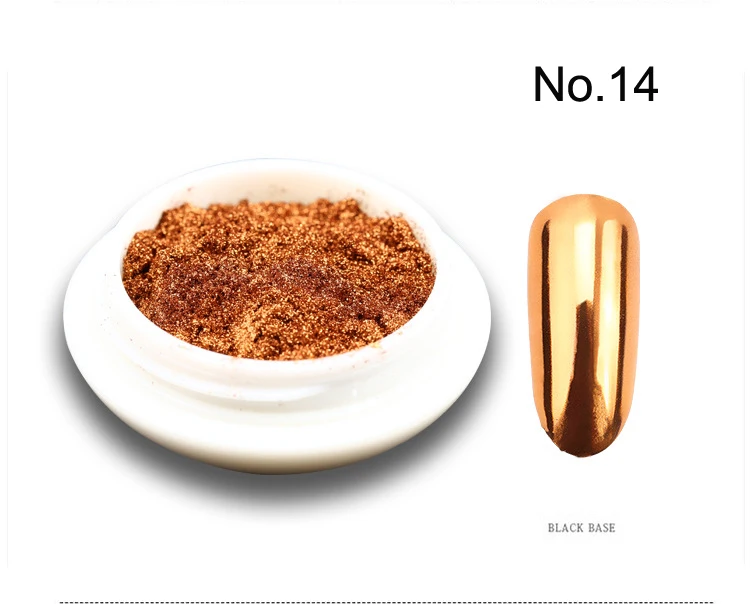 1Pc 19 Farben Nagel Glitter Spiegel Pulver Chrom Staub Nail art Pigment 0,5g Spiegel Pigment Pulver Nagel Glitter dip Pulver, JK47441 – Detail 17