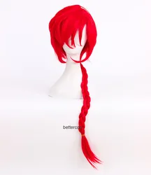 Parrucca Cosplay Ranma 1/2 Saotome Ranma parrucca per capelli sintetica resistente al calore rossa lunga