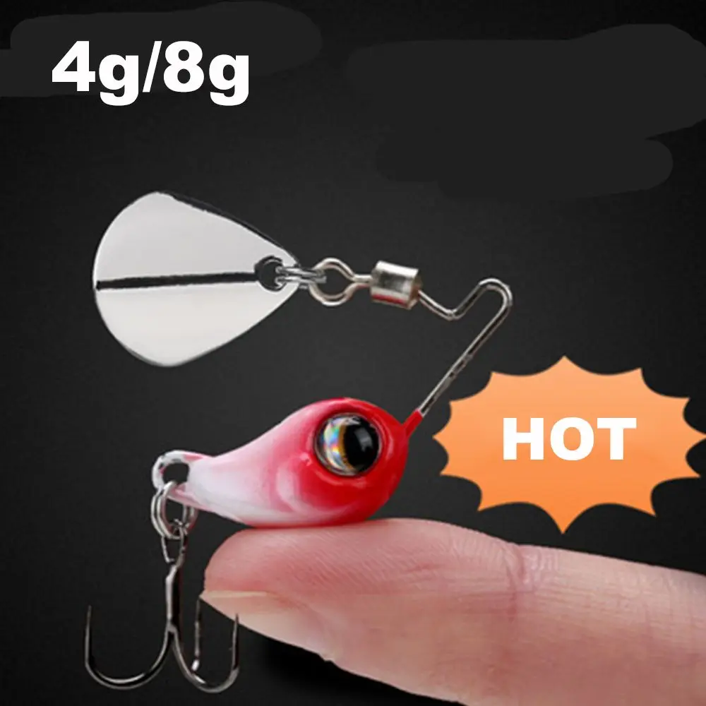 4G/8G โลหะ VIB Micro เหยื่อล่อปลา Spinner Sinking หมุนช้อน Pin Crankbait Sequins เหยื่อตกปลาประดิษฐ์เหยื่อ