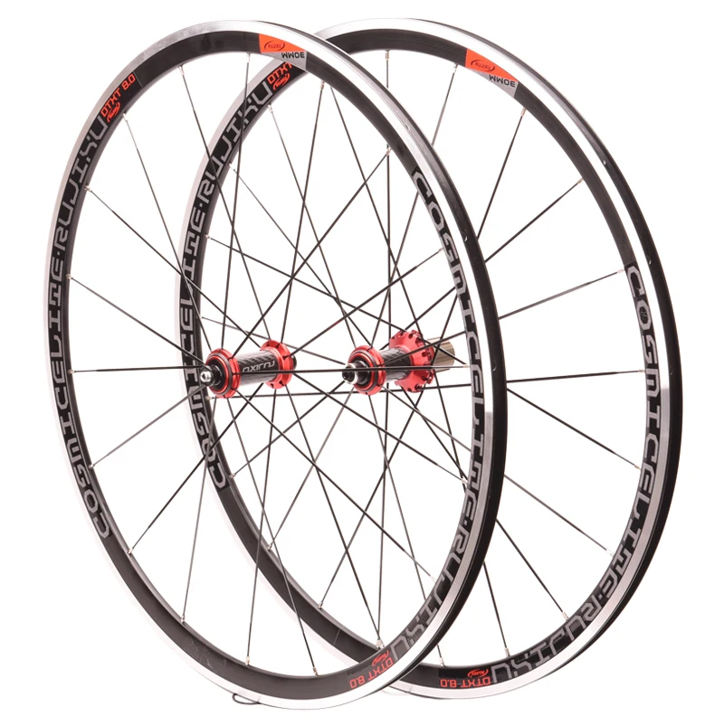 Straight Pull Spokes Road Wheel Set, V / C Brake, Front Two Rear Four Bearing, Bicycle Bike Wheelset, 700C Height 30mm