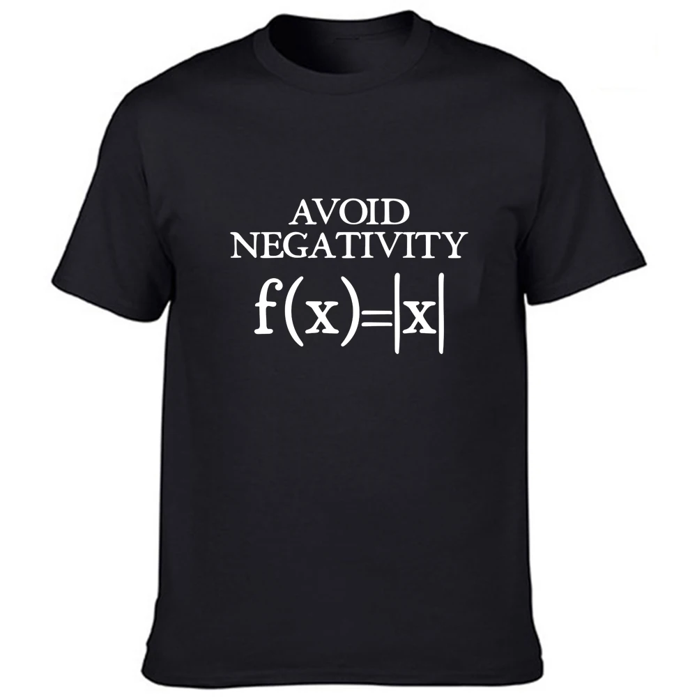 Avoid Negativity Men Funny Mathematics Absolute Value Tshirt Math Function Geek T Shirt Summer Tops Tee Clothes High Quality