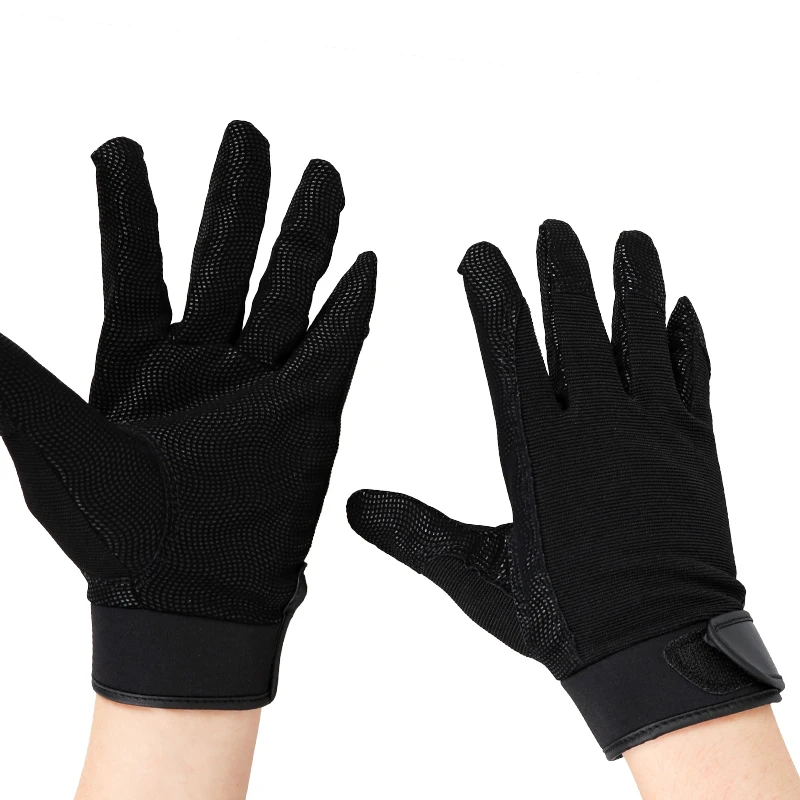 Qiangleaf costura pu-respirável pano de proteção ao ar livre barraca de acampamento ciclismo jardinagem pesca esporte preto luvas muçulmanas 2520
