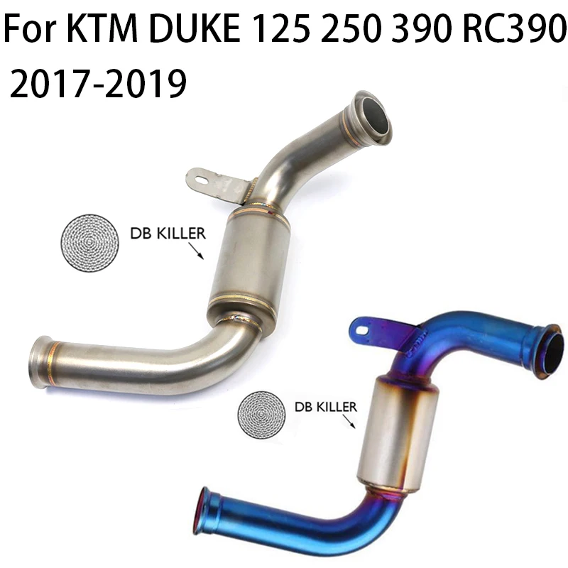 For KTM DUKE 125 390 250 RC125 RC390 2017 2018 2019 Motorcycle Exhaust Front Pipe Muffler Middle Link Connect Pipe Motocross