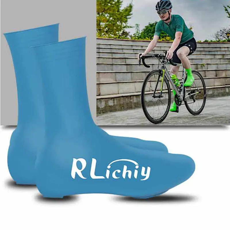 Unisex Waterproof Windproof Bike Shoe Cover Low Wind Aerodynamics Cycling Lock Shoe Covers Road Bike Overshoes For Rainy Or Tt