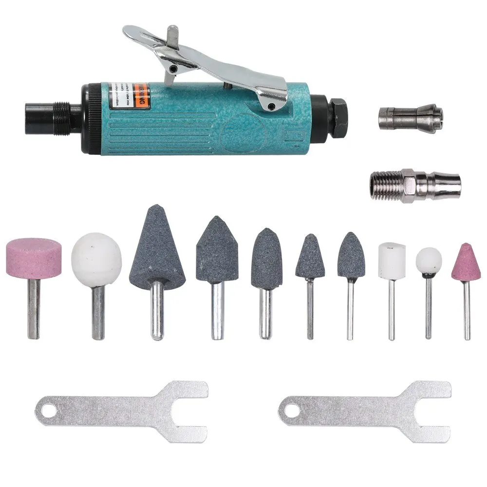 

15pcs Metal Engraving Polishing Machine Air Die Grinder Grinding Mill Kit Pneumatic Tool Suit