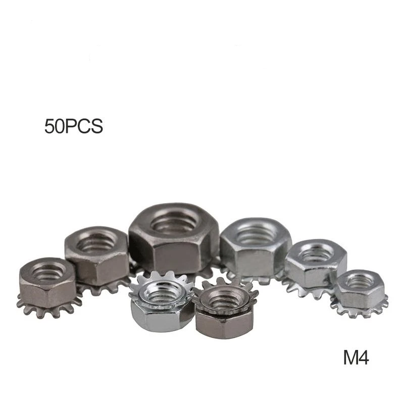 Freies verschiffen 50PCS Angebote Mehr K-typ Getriebe Mutter Mutter Zahn Mutter Kappe Mutter K M4