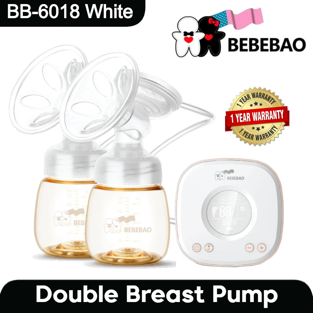 

Breast Pumps Electric - Rechargeable Milk Pump with 4 Modes & 6 Levels - Quiet Portable Breastfeeding Pump for Travel & Home