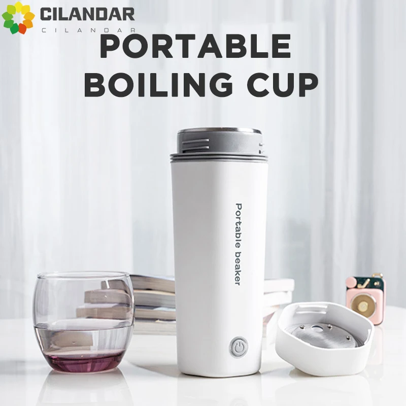 350ml 110V/220V Electric hot water cup Small portable kettle travel heating smart insulation artifact mini boiling  up five mins