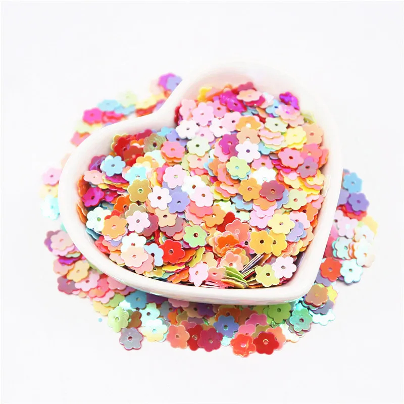 6MM Flat Plum Blossom Pvc Sequins Wedding Confetti DIY Sewing Nail Art Jewelry Party Decoration Accessories