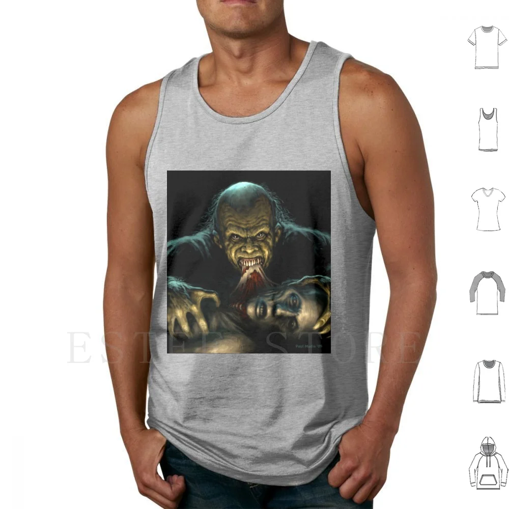 Ghoul Feeding Tank Tops Vest Sleeveless Feeding Horror Ghoul Corpse Cannibal