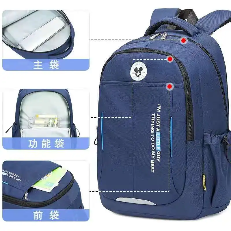 Disney Mickey School Bags For Boys Girls Primary Student Shoulder Backpack Super Light Large Capacity Children Gifts Mochila