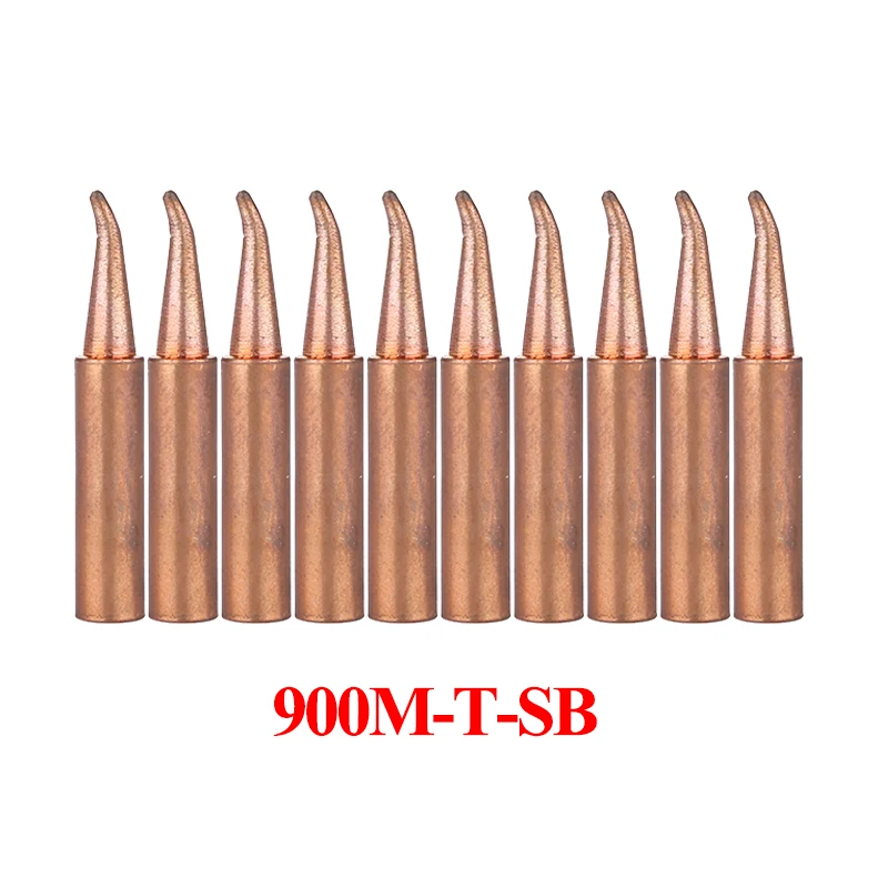 

10Pcs/lot Lead-Free Copper Soldering Tips 900M-T-SB Solder Iron Head Replacement Tips Soldering Bit Welding Tools