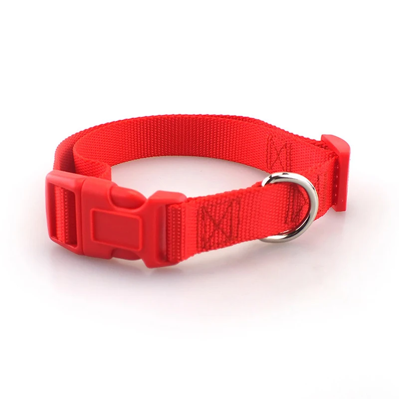 Nylon Adjustable Dog Collar Heavy Duty Clip Buckle Pet Collar for Small Medium Dogs Chihuahua Dog Red Black Blue Purple