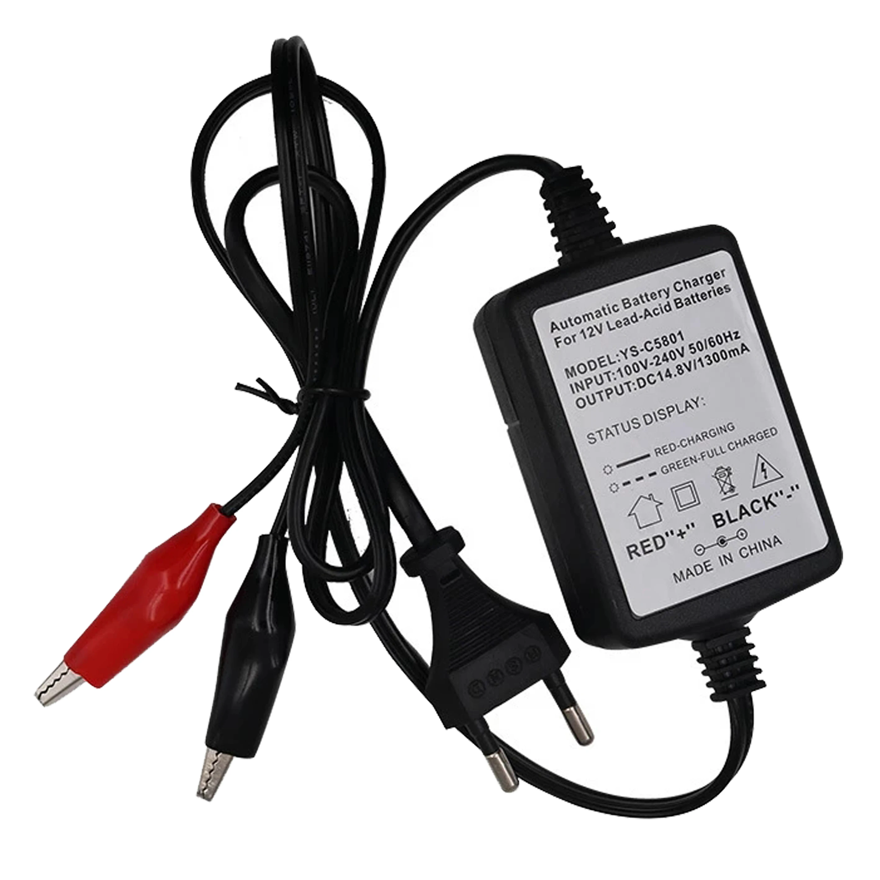 12V 1.3A Smart Motorcycle Charger For 1AH 3AH 5AH 7AH 9AH 10AH 12AH AGM VRLA Gel Lead Acid Battery With LED Indicator EU US Plug